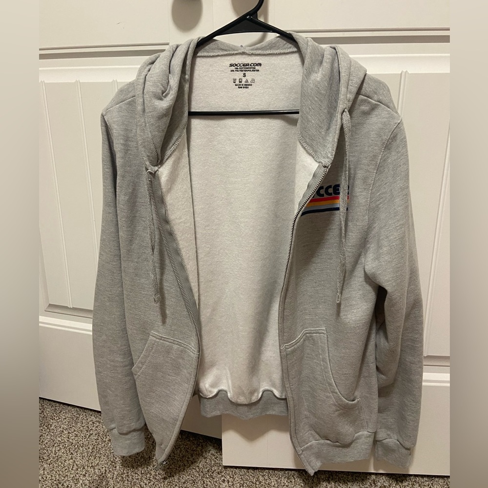 Gray zip up jacket